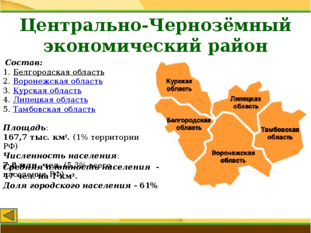 Центральный экономический район россии презентация 9 класс география