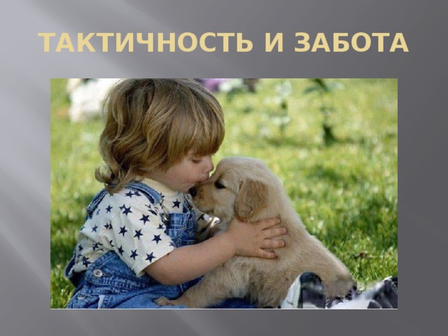 ТАКТИЧНОСТЬ И ЗАБОТА 