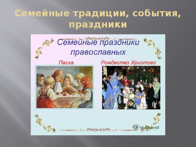 Семейные традиции, события, праздники 
