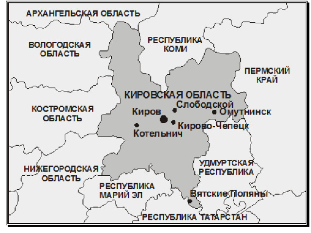 Регион города киров