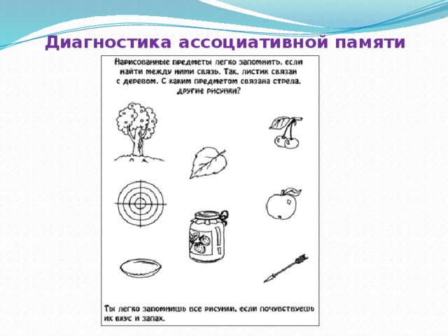  Диагностика ассоциативной памяти 