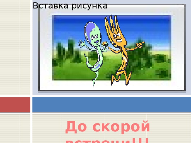 Вставка рисунка До скорой встречи!!! 