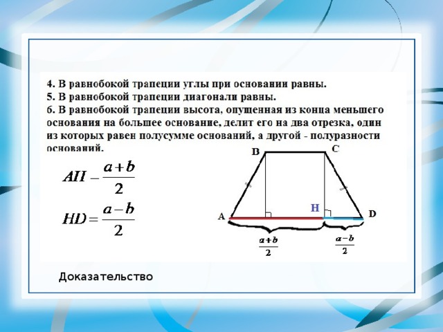 Вершина основания трапеции