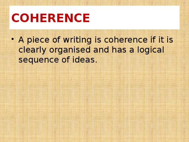 self coherence meaning