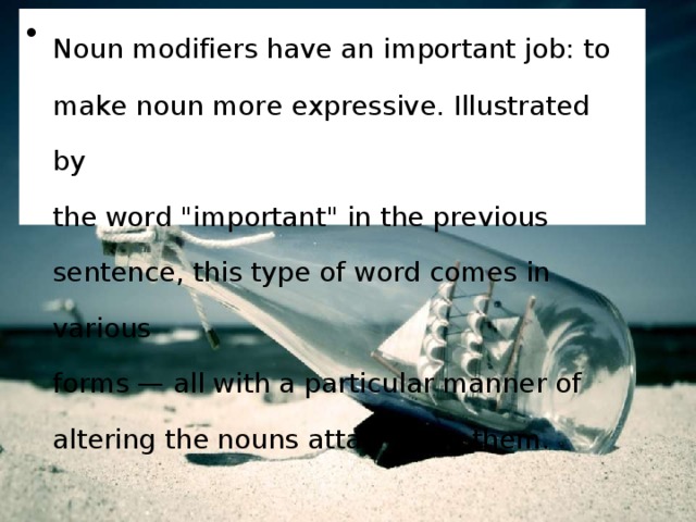 Noun Modifiers With Examples