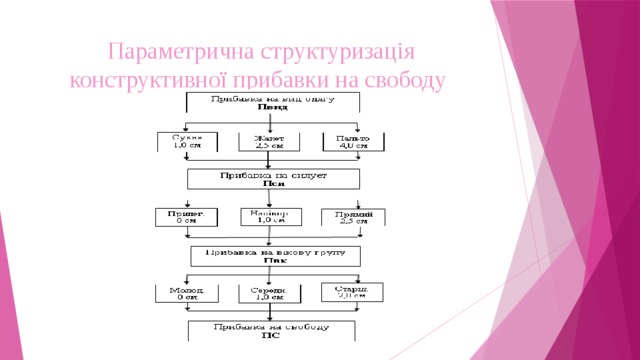Параметрична структуризація конструктивної прибавки на свободу 