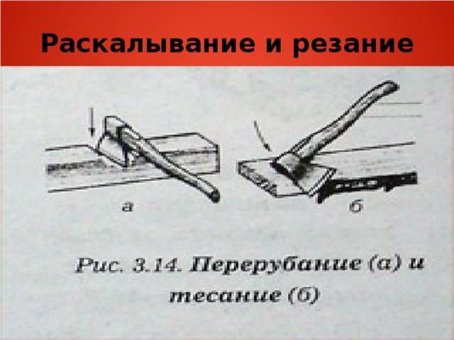 Раскалывание и резание 