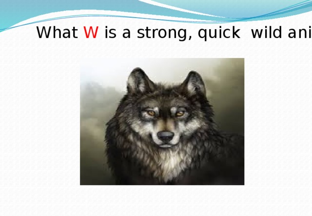  What W is a strong, quick wild animal? 