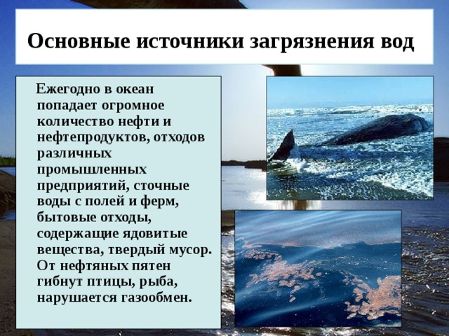 Доклад загрязнение воды по обж 8202