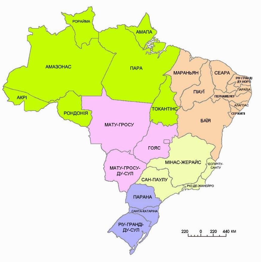 Бразилия экономическая карта