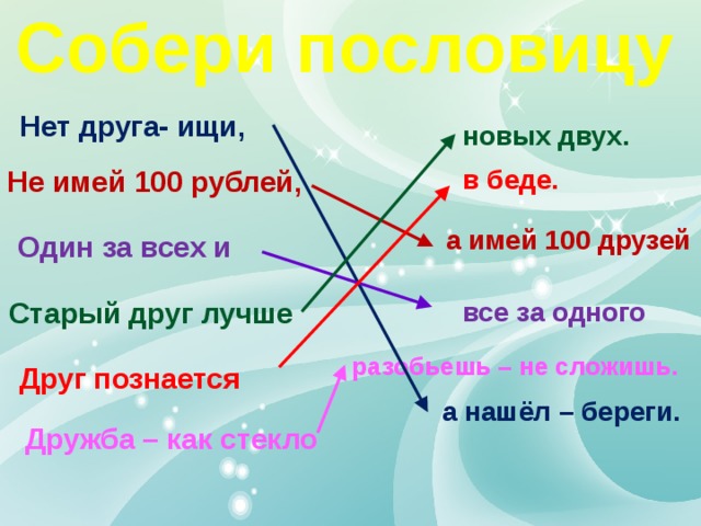 Рисунок к поговорке не имей 100 рублей а имей 100 друзей