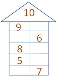 Домик состав 10. Числовые домики. Засели домик число 10. Заселить домик с цифрой 10. Засели домик цифра 8.