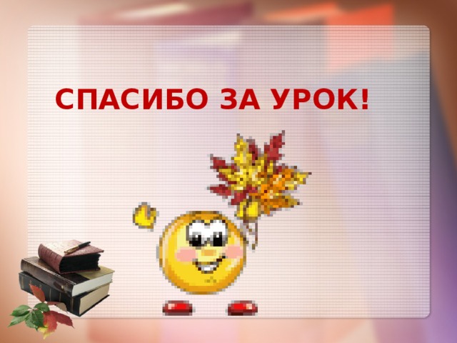 СПАСИБО ЗА УРОК! 