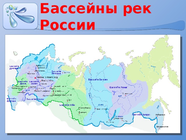 Бассейны рек России 