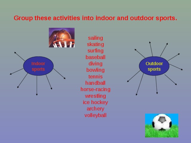 Which of these sports are indoor