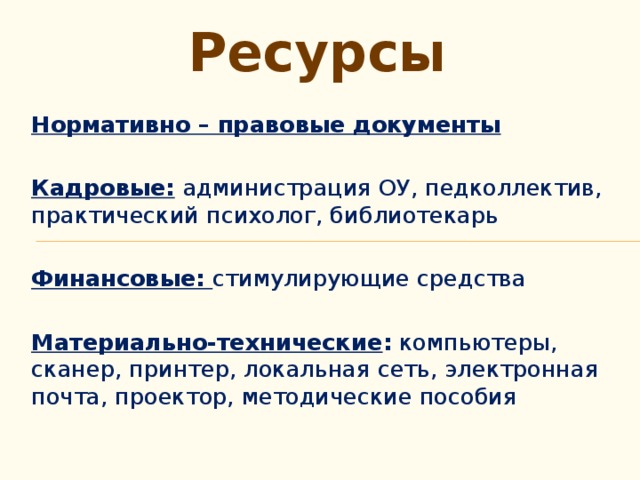 Ресурс нормативные документы