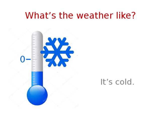 What’s the weather like? It’s cold. 