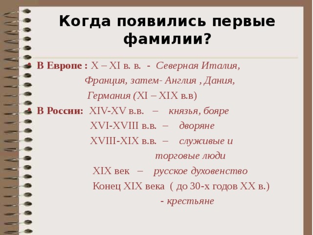 Число фамилии 1