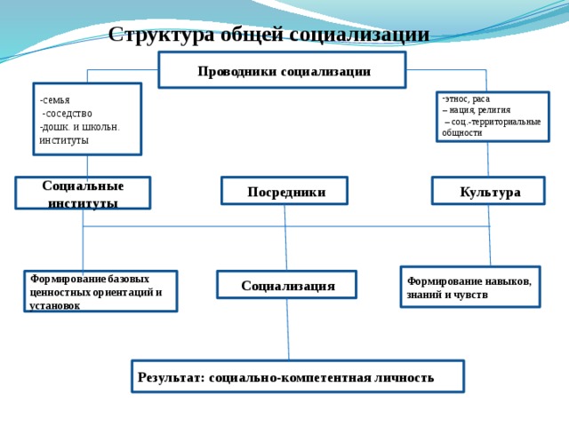 Схема процесса социализации