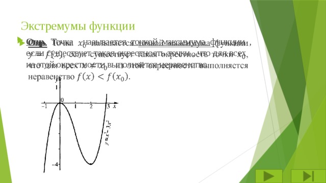 Экстремумы функции 11 класс презентация алимов