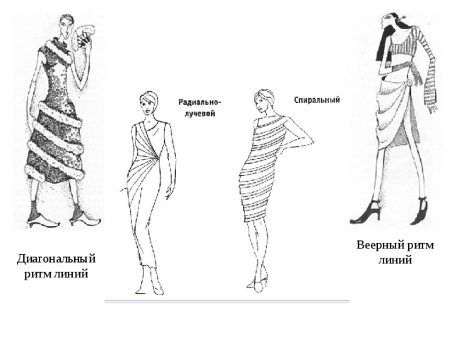 Веерный ритм линий Диагональный ритм линий 