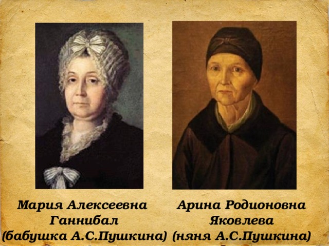 Мария Алексеевна Арина Родионовна Ганнибал Яковлева (бабушка А.С.Пушкина) (няня А.С.Пушкина) 