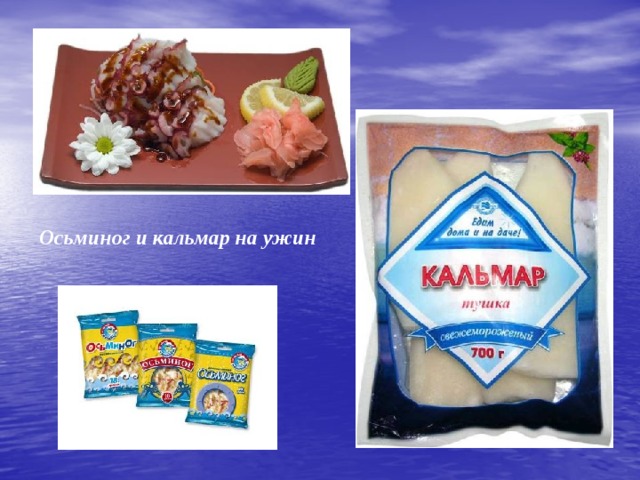 Осьминог и кальмар на ужин 