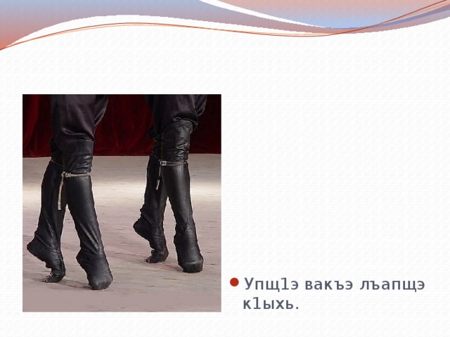 Упщ1э вакъэ лъапщэ к1ыхь. 