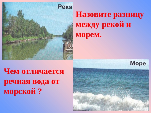 Чем озеро отличается от озера. Различие реки и моря. Разница между рекой и морем. Отличие реки от моря. Море и озеро в чем разница.