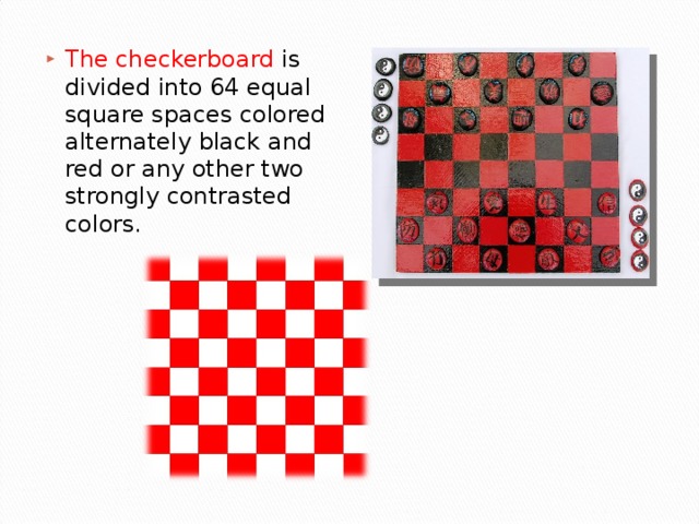 Презентация на тему "Draughts" (Sports & games) на английском языке.
