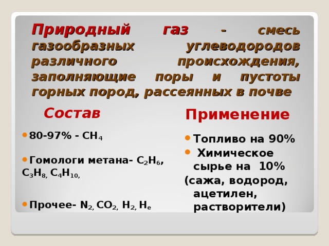 Газообразные углеводороды