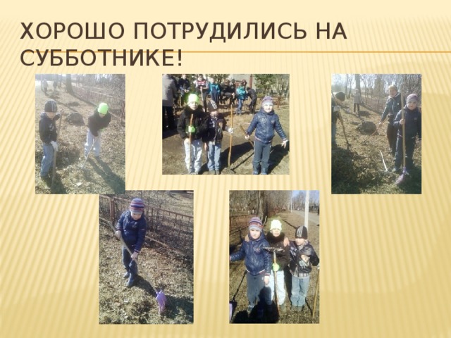 Хорошо потрудились на субботнике! 
