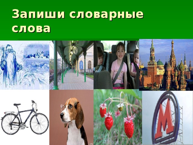 Запиши словарные слова 