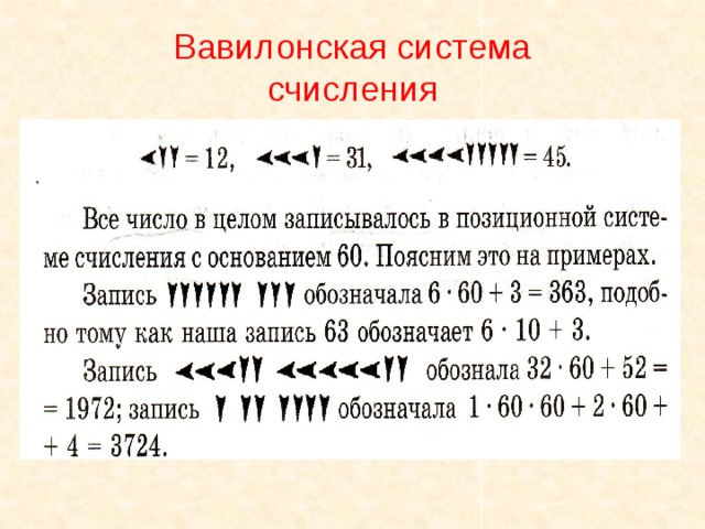 Вавилонская система счисления картинки