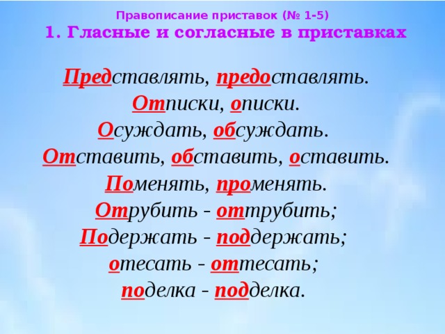 Гласные и согласные в приставках. Написание гласных и согласных в приставках. Правописание гласных и согласных в приставках. ПРАВОПИСАНИЕГЛАСНЫХ И согласных в приставкалх.