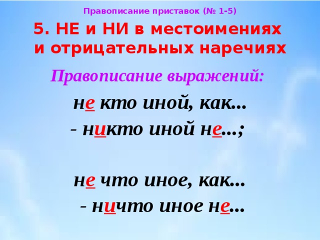 Как пишется не даю. Не и ни в отрицательных местоимениях и наречиях. Правописание не и ни в отрицательных наречиях. Приставки не и ни в наречиях и местоимениях. Правописание приставки ни в наречиях и местоимениях.