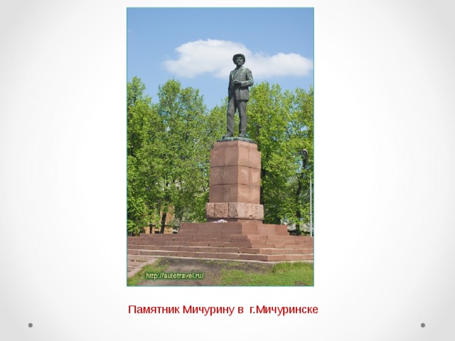 Памятник Мичурину в г.Мичуринске 