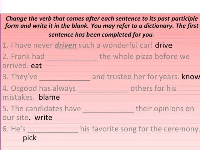 Write the correct past participle for each. Present and past participles упражнения. Participle упражнения. Причастия в английском упражнения. Причастие 1 и 2 в английском упражнения.