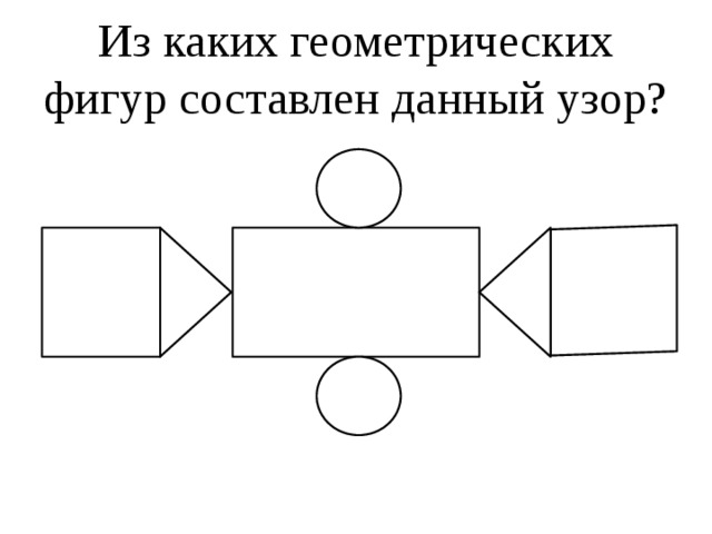 Из каких геометрических фигур составлен данный узор? 