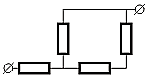 Сопротивление каждого резистора в схеме участка цепи на рисунке равно 100 ом при подключении