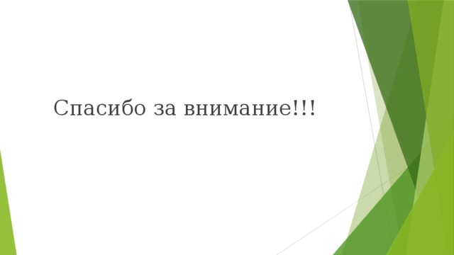 Спасибо за внимание!!! 