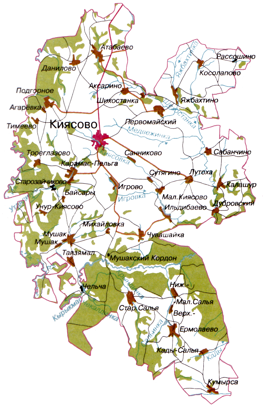 Киясовский район карта