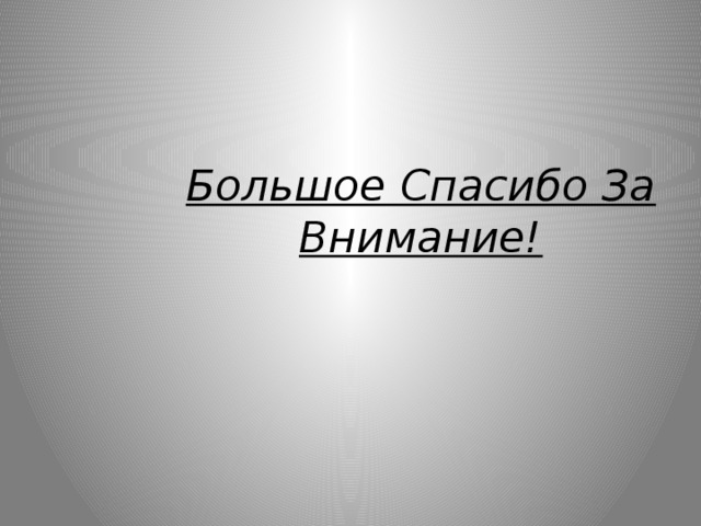 Большое Спасибо За Внимание! 