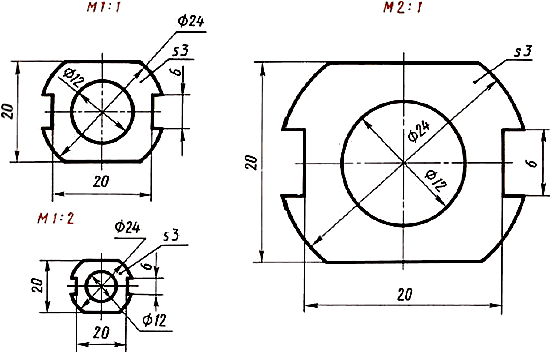 Масштаб 3 к 1 на чертеже