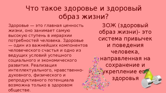 Здоровый образ жизни основа укрепления и сохранения личного здоровья презентация