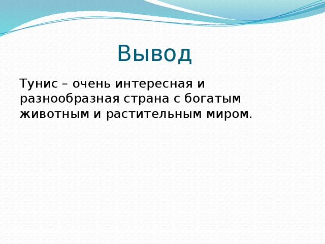 Тунис презентация по географии