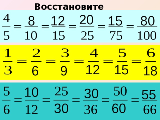 Восстановление запись. Восстановление записи дроби. Восстановите запись. Восстановить запись дробей. Восстановить запись дроби 5 класс.