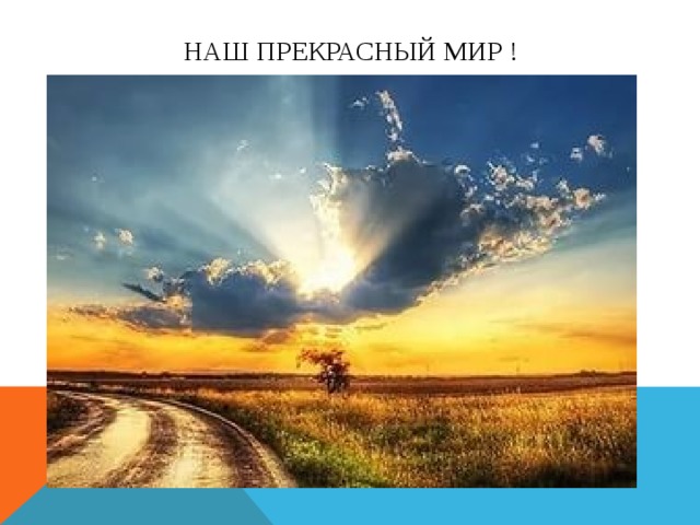 Наш прекрасный мир ! 