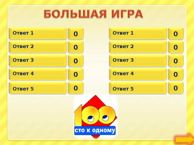 100 к 1 игра презентация