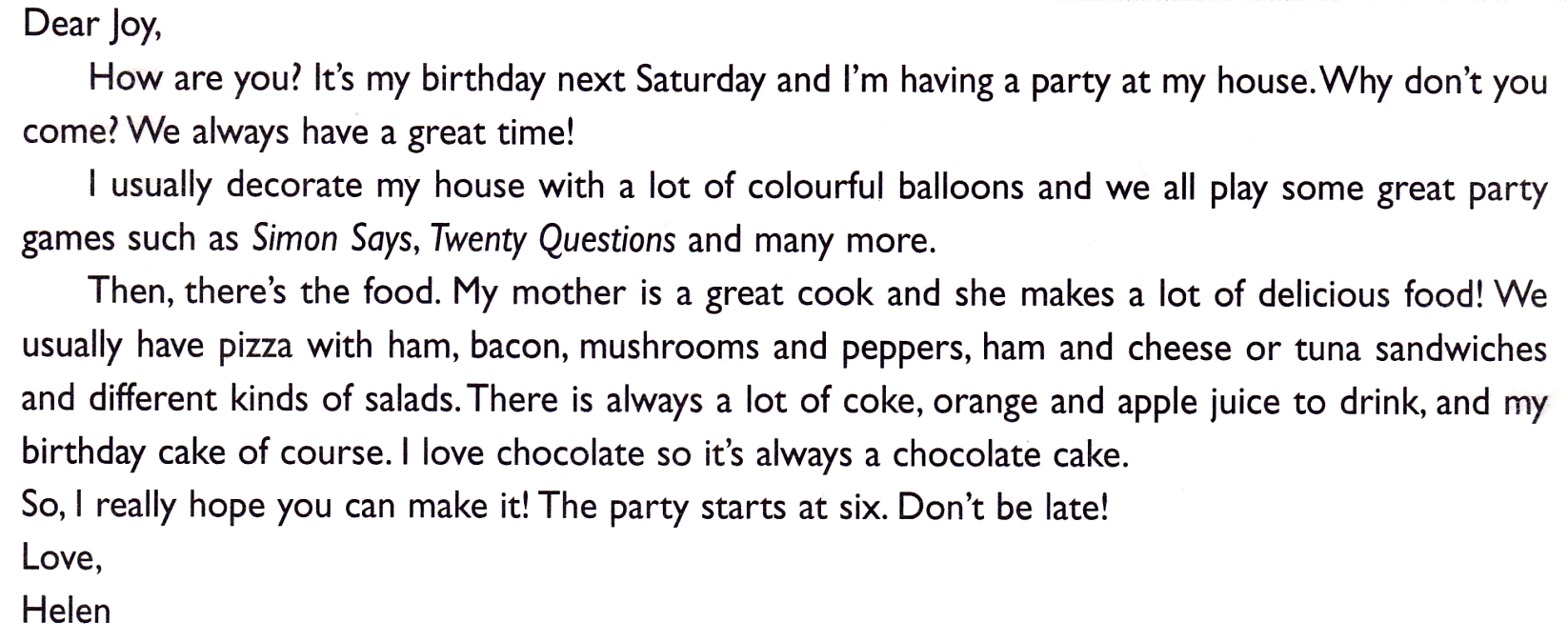 Joy перевод. Dear Joy how are you it's my Birthday next Saturday ответы. Simons says is a Party game. We have a Party next Saturday. We are having a Party next Saturday.